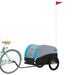 Bike Cargo Trailer Black and Blue 45 Kg Iron Kaoxn