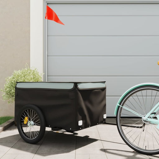 Bike Cargo Trailer Black and Grey 45 Kg Iron Kabko