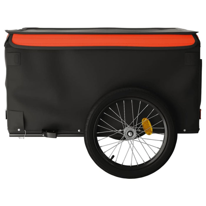 Bike Cargo Trailer Black and Orange 45 Kg Iron Kabnk