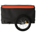 Bike Cargo Trailer Black and Orange 45 Kg Iron Kabnk
