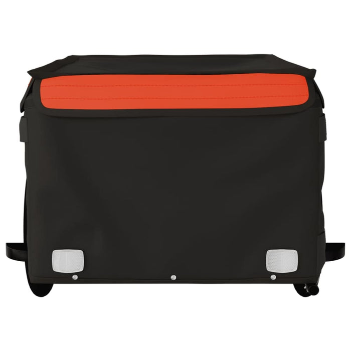Bike Cargo Trailer Black and Orange 45 Kg Iron Kabnx