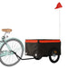 Bike Cargo Trailer Black and Orange 45 Kg Iron Kabnx