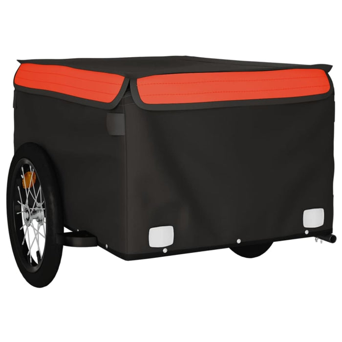 Bike Cargo Trailer Black and Orange 45 Kg Iron Kabnx