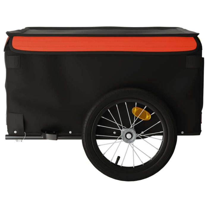 Bike Cargo Trailer Black and Orange 45 Kg Iron Kabnx