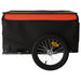 Bike Cargo Trailer Black and Orange 45 Kg Iron Kabnx