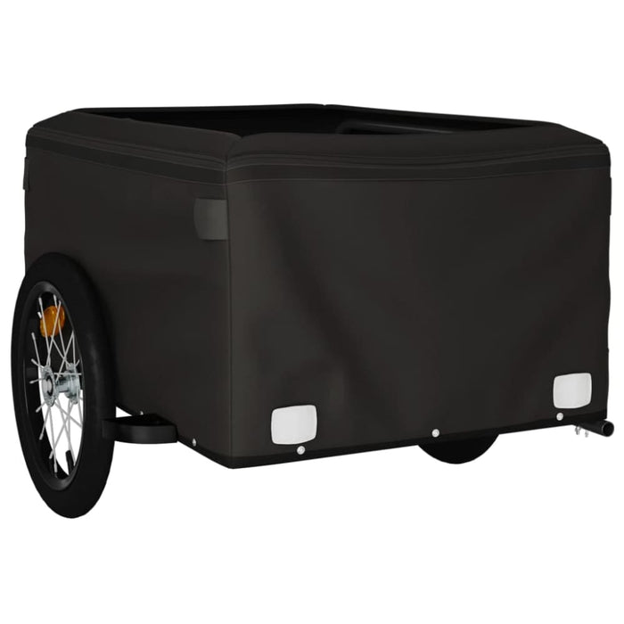 Bike Cargo Trailer Black and Orange 45 Kg Iron Kabnx