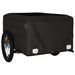 Bike Cargo Trailer Black and Orange 45 Kg Iron Kabnx