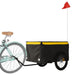 Bike Cargo Trailer Black and Yellow 45 Kg Iron Kabkx