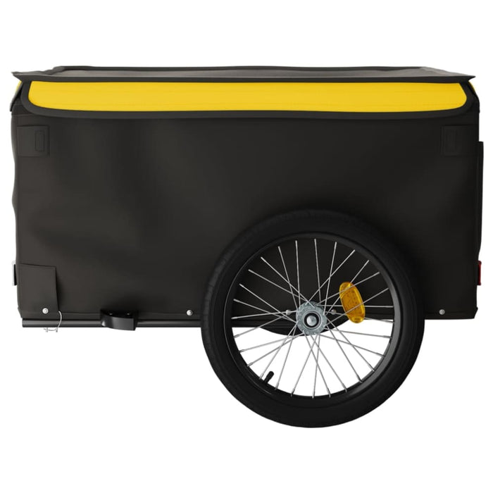 Bike Cargo Trailer Black and Yellow 45 Kg Iron Kabkx