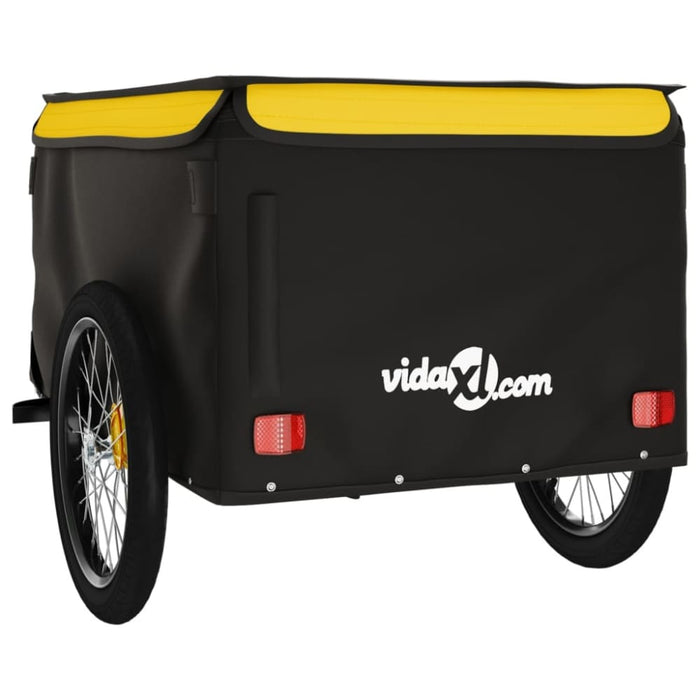 Bike Cargo Trailer Black and Yellow 45 Kg Iron Kabkx