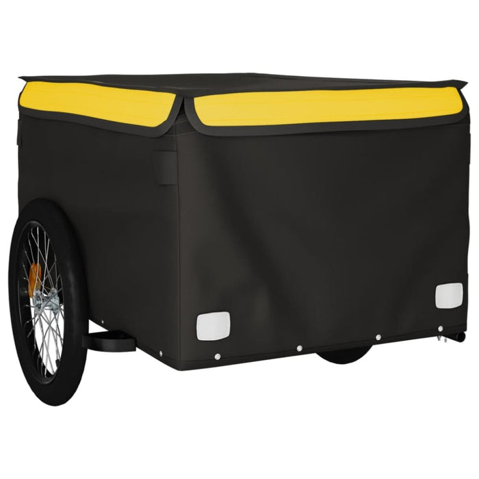 Bike Cargo Trailer Black and Yellow 45 Kg Iron Kabkx