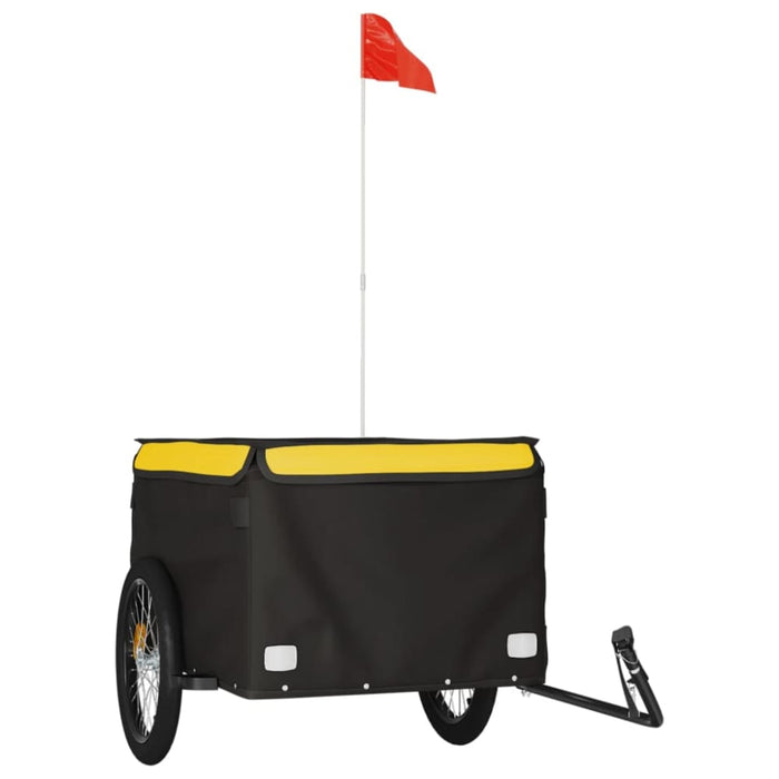 Bike Cargo Trailer Black and Yellow 45 Kg Iron Kabkx