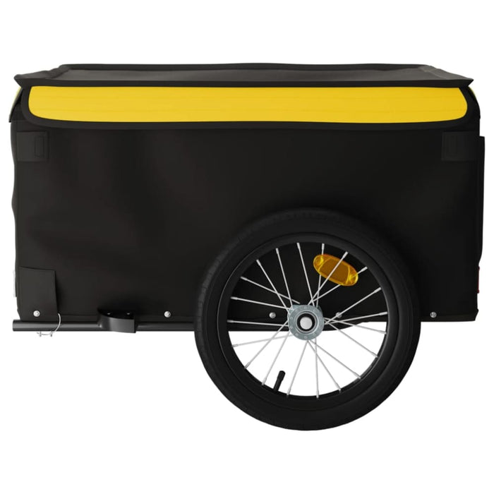 Bike Cargo Trailer Black and Yellow 45 Kg Iron Kabnp
