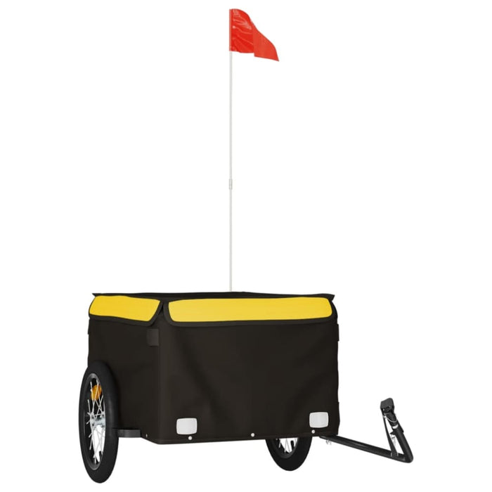 Bike Cargo Trailer Black and Yellow 45 Kg Iron Kabnp