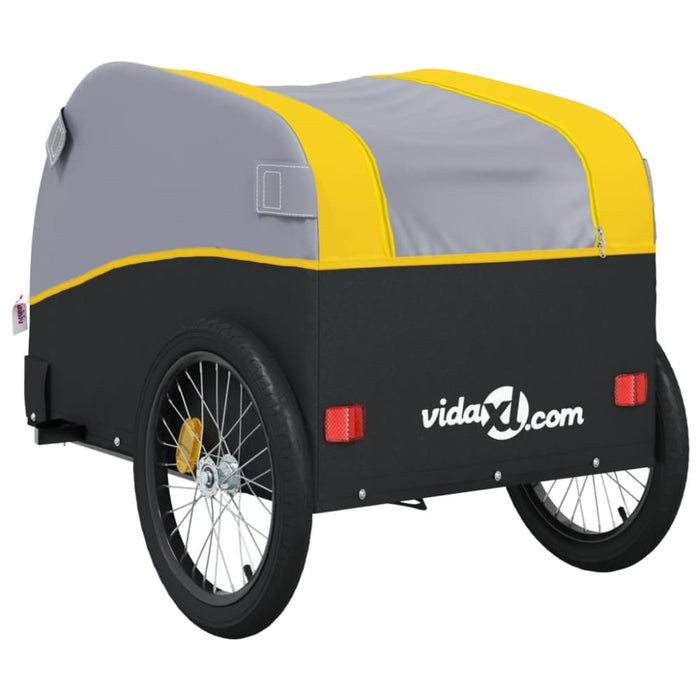 Bike Cargo Trailer Black and Yellow 45 Kg Iron Kaoxi