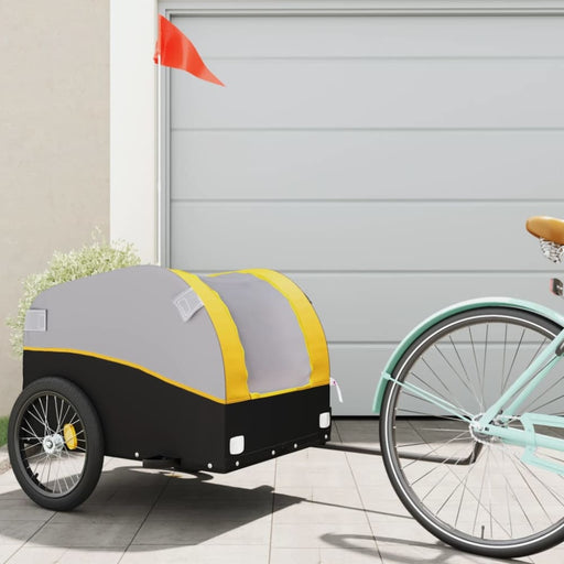 Bike Cargo Trailer Black and Yellow 45 Kg Iron Kaoxi