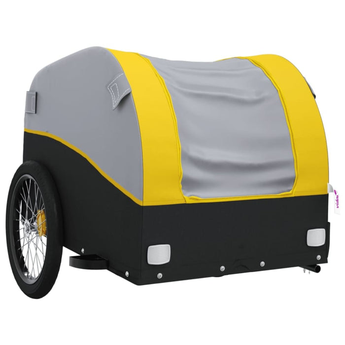 Bike Cargo Trailer Black and Yellow 45 Kg Iron Kaoxi