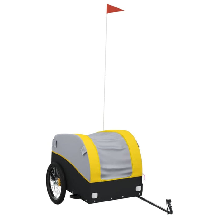Bike Cargo Trailer Black and Yellow 45 Kg Iron Kaoxi