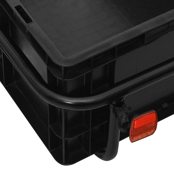 Bike Cargo Trailer Hand Wagon 155x60x83 Cm Steel Black Koiio