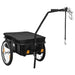 Bike Cargo Trailer Hand Wagon 155x60x83 Cm Steel Black Koiio