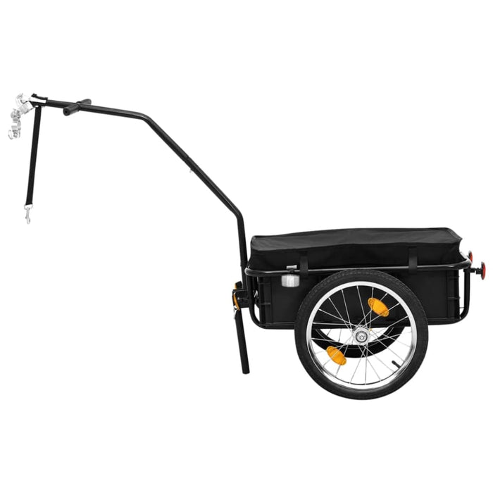 Bike Cargo Trailer Hand Wagon 155x60x83 Cm Steel Black Koiio