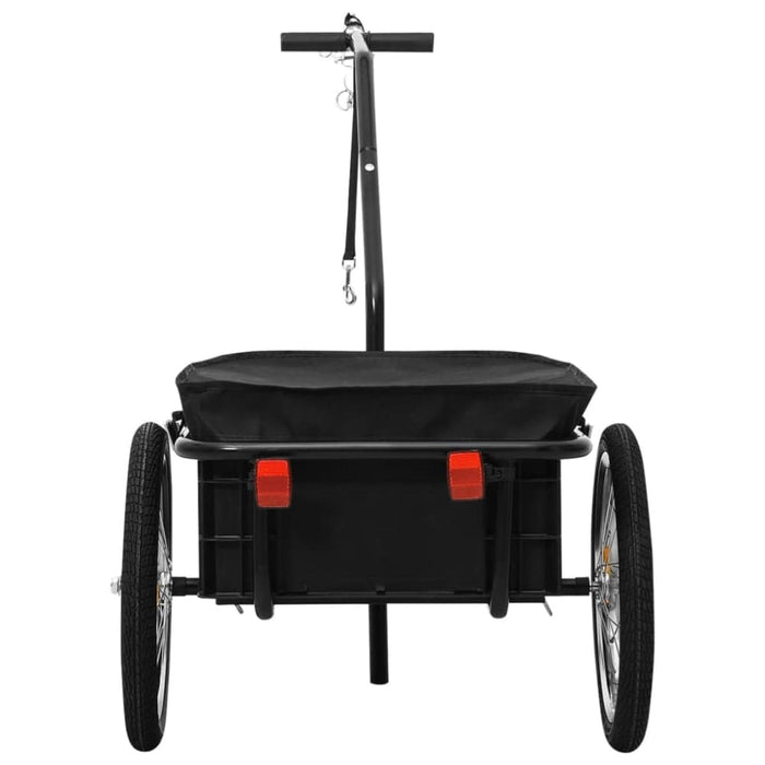 Bike Cargo Trailer Hand Wagon 155x60x83 Cm Steel Black Koiio