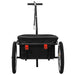 Bike Cargo Trailer Hand Wagon 155x60x83 Cm Steel Black Koiio