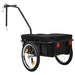Bike Cargo Trailer Hand Wagon 155x60x83 Cm Steel Black Koiio