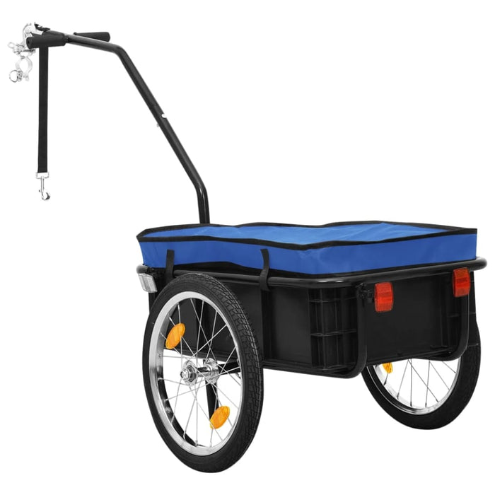 Bike Cargo Trailer Hand Wagon 155x60x83 Cm Steel Blue Koiix