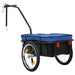Bike Cargo Trailer Hand Wagon 155x60x83 Cm Steel Blue Koiix