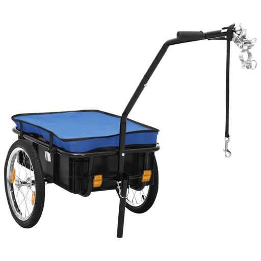 Bike Cargo Trailer Hand Wagon 155x60x83 Cm Steel Blue Koiix