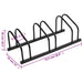 Bike Rack For 3 Bikes Black Steel Opaaxt
