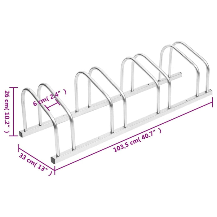 Bike Rack For 4 Bikes Galvanised Steel Opaaok