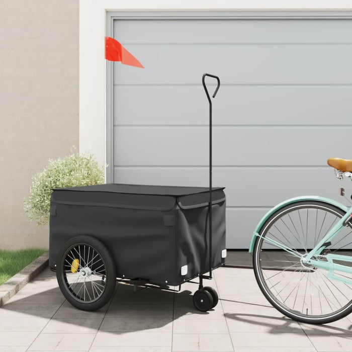 Bike Trailer Black 45 Kg Iron Kaoop