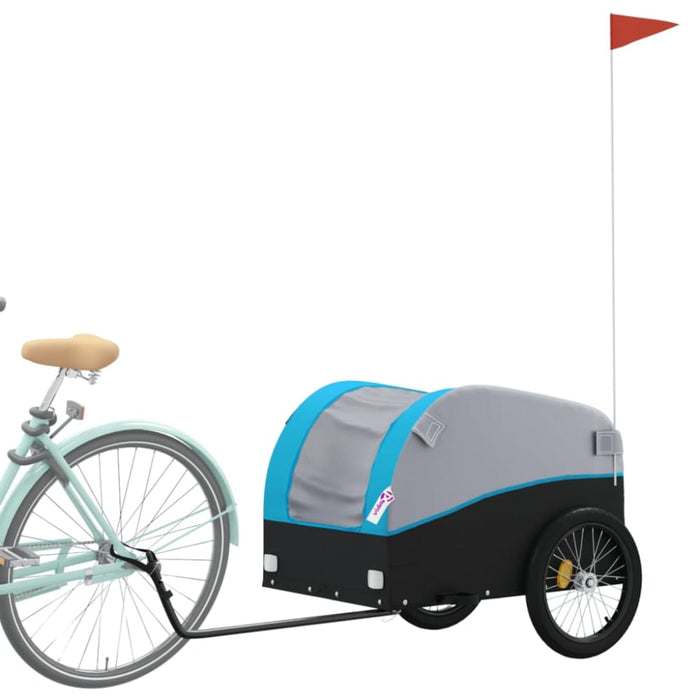 Bike Trailer Black and Blue 45 Kg Iron Kaotp