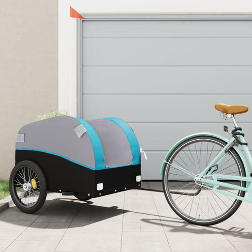 Bike Trailer Black and Blue 45 Kg Iron Kaotp