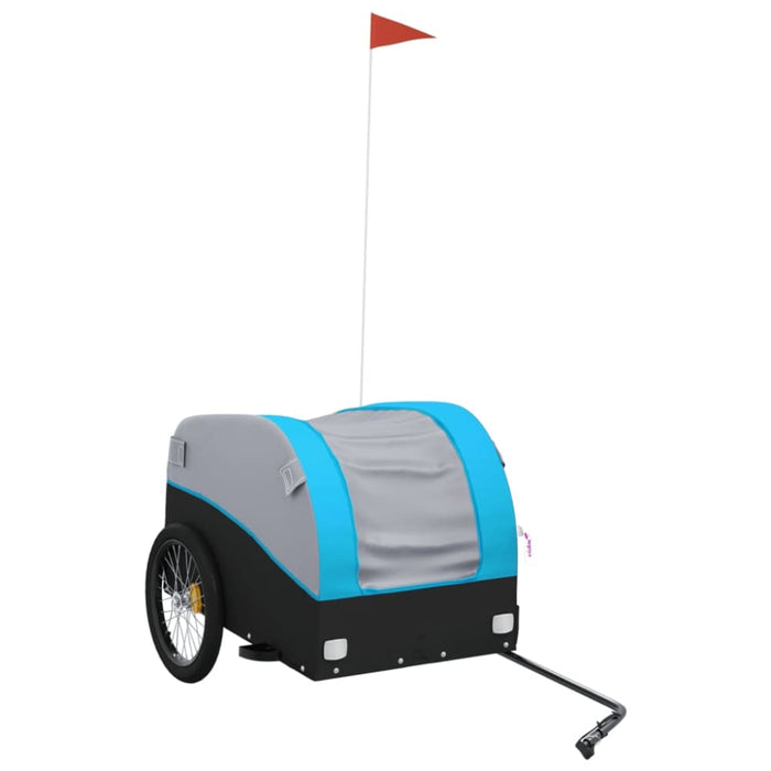 Bike Trailer Black and Blue 45 Kg Iron Kaotp