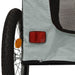 Dog Bike Trailer Black and Grey Oxford Fabric Iron Ktnpt