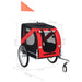 Dog Bike Trailer Red And Black Koill
