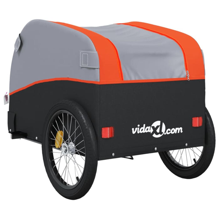 Bike Trailer Black and Orange 45 Kg Iron Kaoto