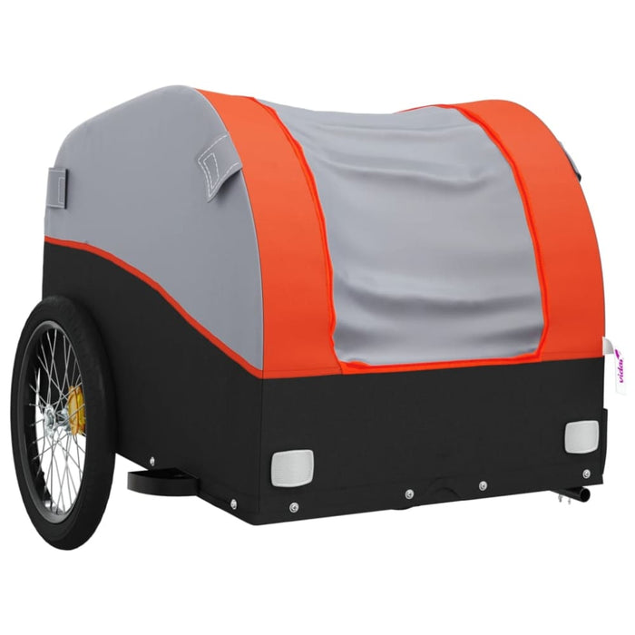 Bike Trailer Black and Orange 45 Kg Iron Kaoto