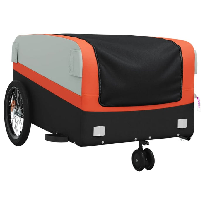 Bike Trailer Black and Orange 45 Kg Iron Kabln