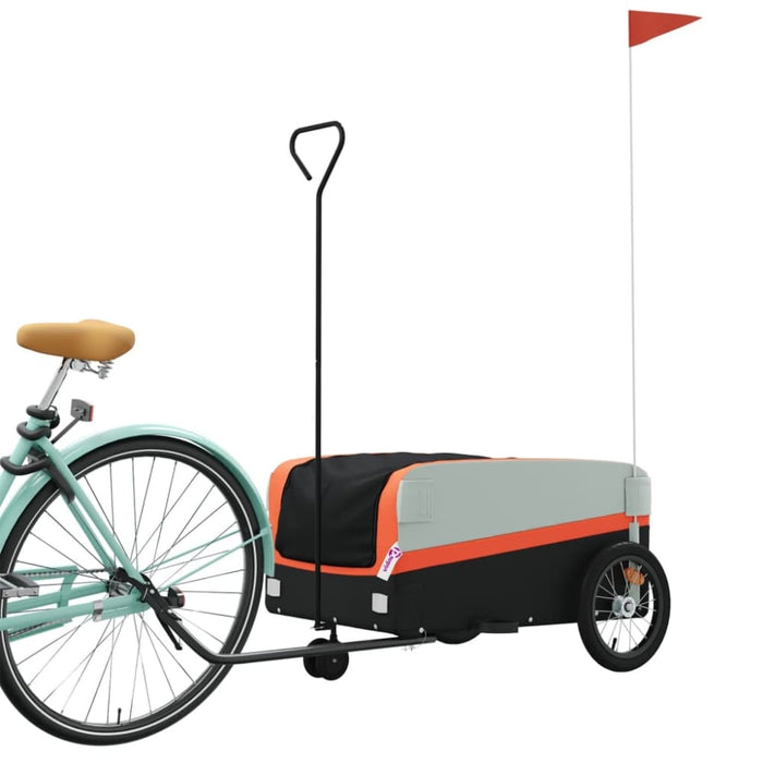 Bike Trailer Black and Orange 45 Kg Iron Kabln