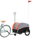 Bike Trailer Black and Orange 45 Kg Iron Kaoap