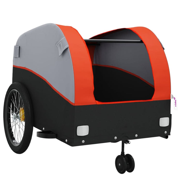 Bike Trailer Black and Orange 45 Kg Iron Kaoap
