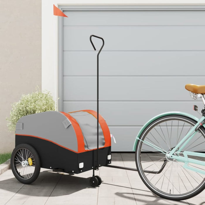 Bike Trailer Black and Orange 45 Kg Iron Kaoap