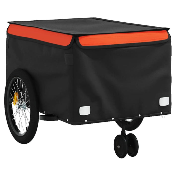 Bike Trailer Black and Orange 45 Kg Iron Kaoob