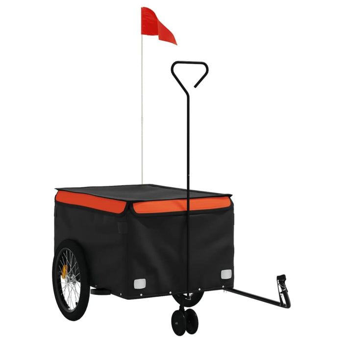 Bike Trailer Black and Orange 45 Kg Iron Kaoob