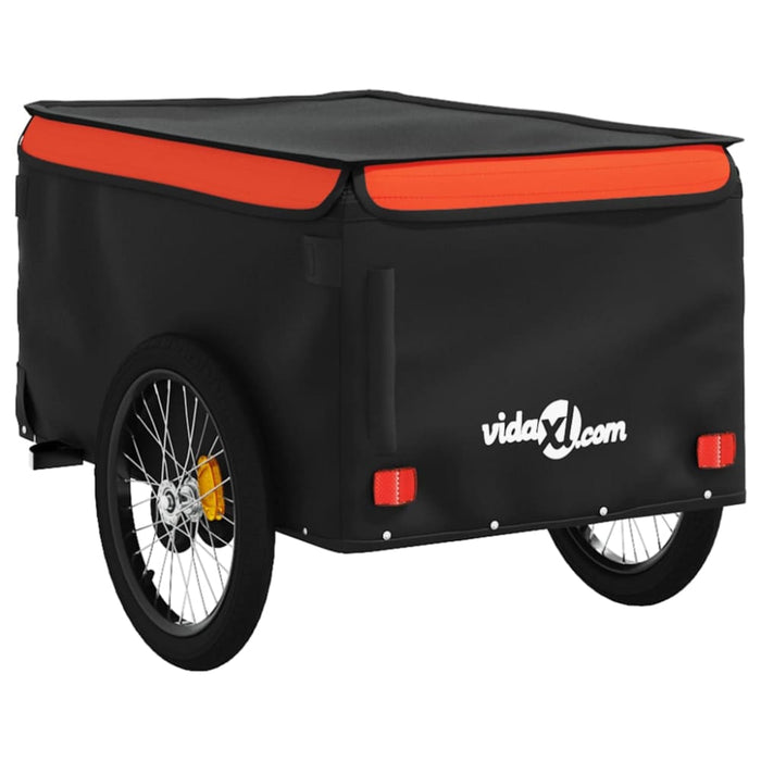 Bike Trailer Black and Orange 45 Kg Iron Kaoob