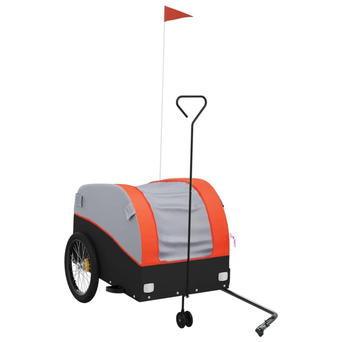 Bike Trailer Black and Orange 45 Kg Iron Kaopx